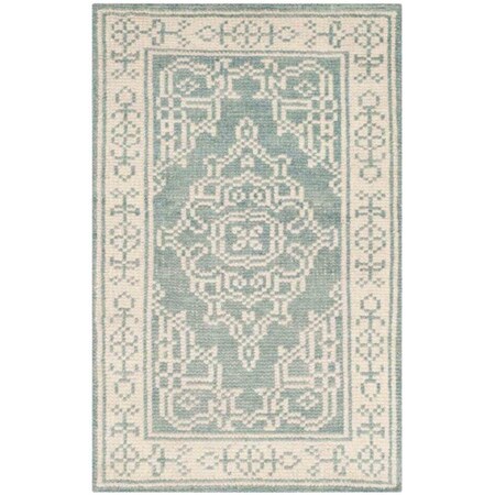Safavieh 2 x 3 ft. Accent Kenya Hand Knotted RugIvory & Blue KNY638A-2